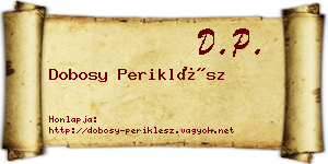 Dobosy Periklész névjegykártya